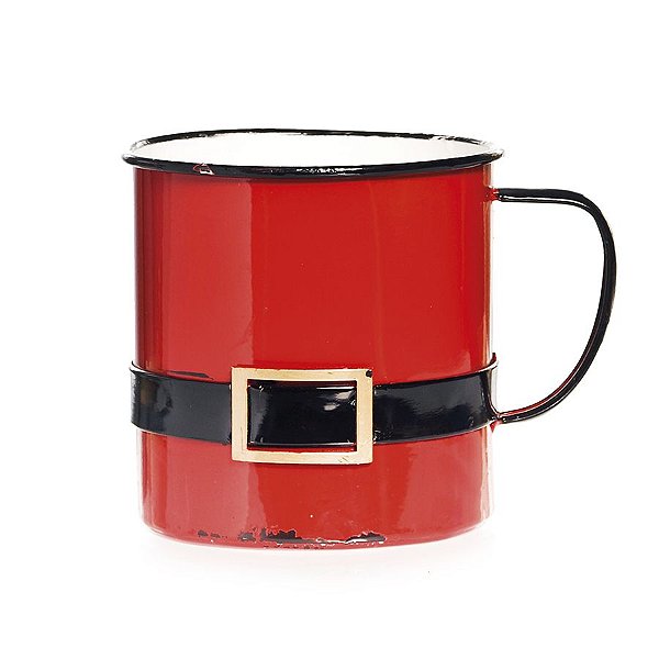 Caneca Noel de Natal - Vermelho/Preto - 15cm - 1 unidade - Cromus - Rizzo