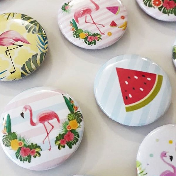 Bottom para Lembrancinha Festa Flamingo - 12 unidades - Rizzo Embalagens