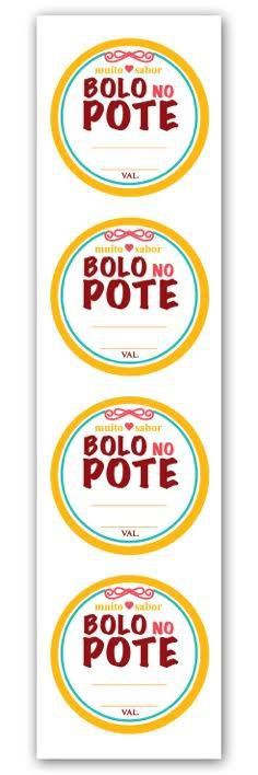 Etiqueta Adesiva Bolo no Pote Amarelo Cod. 4700 c/ 20 un. Miss Embalagens - Rizzo Embalagens