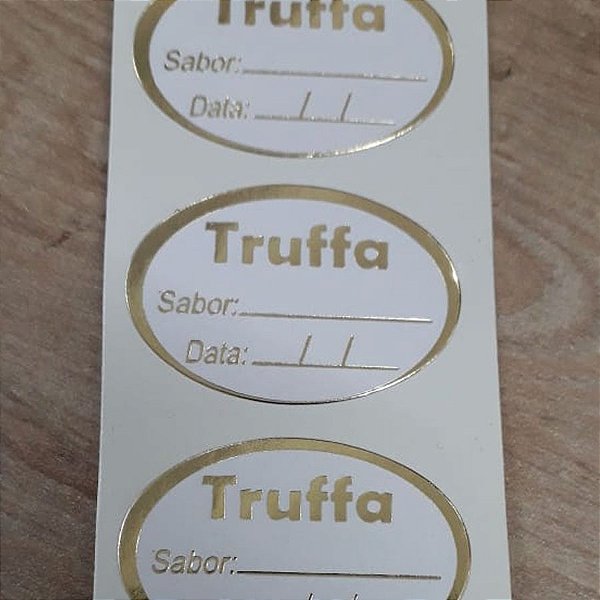 Etiqueta Truffa Sabor e Data - 100 unidades - Decorart - Rizzo Embalagens