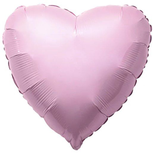Balão Metalizado Coração Liso 20'' 50cm - Rosa Baby - Flexmetal - Rizzo Embalagens e FCoras