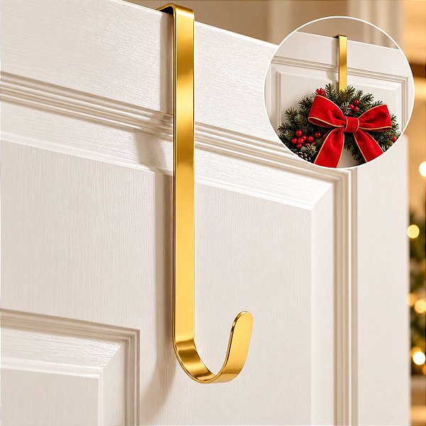 Suporte de Guirlanda Liso Dourado - 38cm - 1 unidade - Cromus - Rizzo