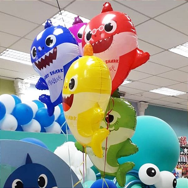 Balão Festa Baby Shark 18'' 45cm - Rizzo Embalagens