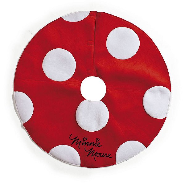 Saia para Árvore Minnie Vermelho Poá Branco 120cm - 01 unidade - Natal Disney - Cromus - Rizzo Embalagens
