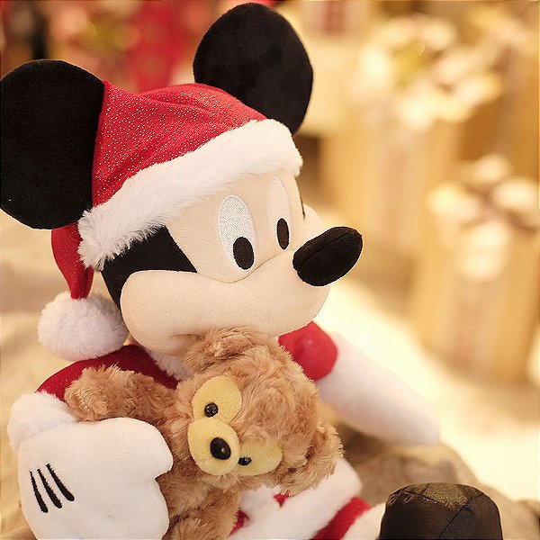 Mickey de Pelúcia e Urso 45cm - 01 unidade - Natal Disney - Cromus - Rizzo Embalagens
