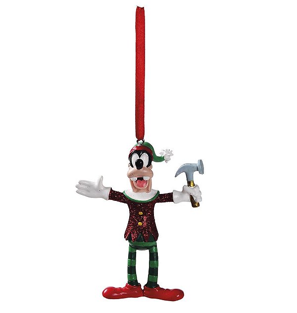 Enfeite para Pendurar Pateta com Martelo 10cm - 01 unidade - Natal Disney - Cromus - Rizzo Embalagens