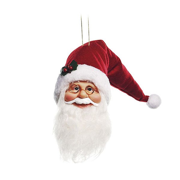 Rosto Noel com Led 40cm - 01 unidade - Cromus Natal - Rizzo Embalagens
