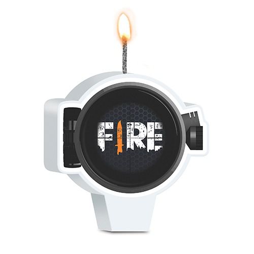 Vela de Aniversário - Festa Free Fire - 01 Unidade - Junco - Rizzo Festas