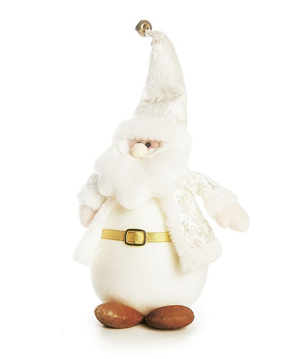 Noel em Pé com Roupa Branca 25cm - 01 unidade - Cromus Natal - Rizzo Embalagens