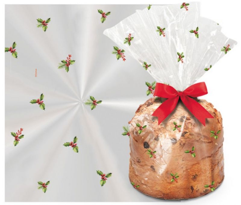 Saco para Panetone de Natal Azevinho - Cromus - Rizzo
