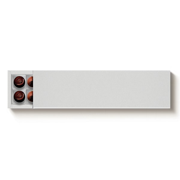 Caixa 20 Doces Retangular Branco com Luva - 10 unidades - 39x9,5x4cm - Cromus Profissional