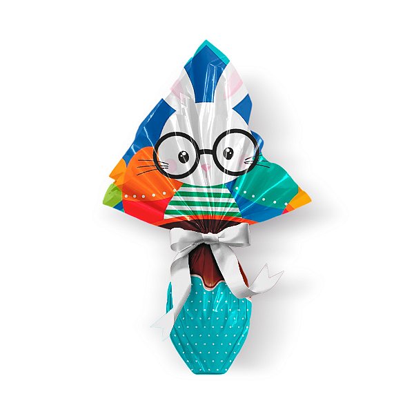 Saco Express 35x35cm para Ovos de 250g a 350g - Play Azul - 05 unidades - Cromus Páscoa - Rizzo Embalagens