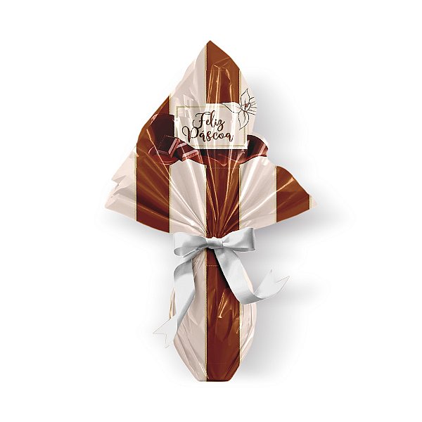 Saco Express 44x44cm para Ovos de 500g a 750g - Chocolate - 05 unidades - Cromus Páscoa - Rizzo Embalagens