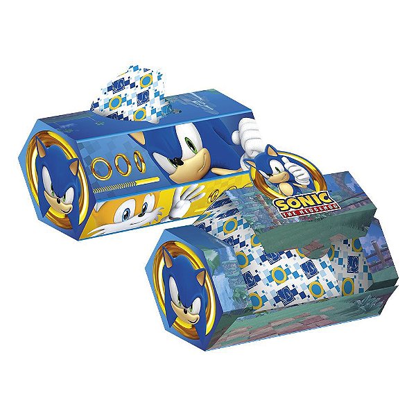 Caixa Surpresa Festa Sonic - 8 unidades - Regina Festas - Rizzo Embalagens e Festas