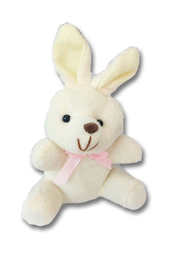 Chaveiro Coelho de Pelúcia Decorativo Nude - 01 unidade - Rizzo Embalagens