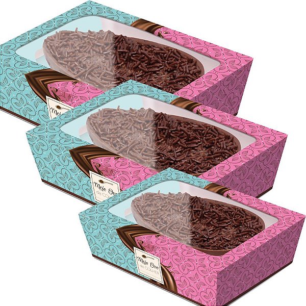 Caixa Practice para Meio Ovo Chocolatier - 06 unidades - Cromus Páscoa - Rizzo Embalagens