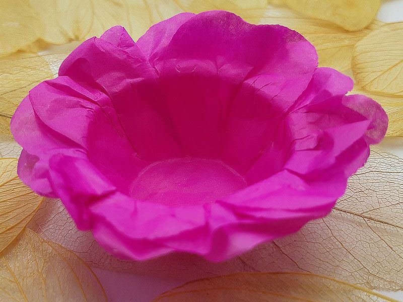 Forminha para Doces Floral em Seda Pink - 40 unidades - Decorart