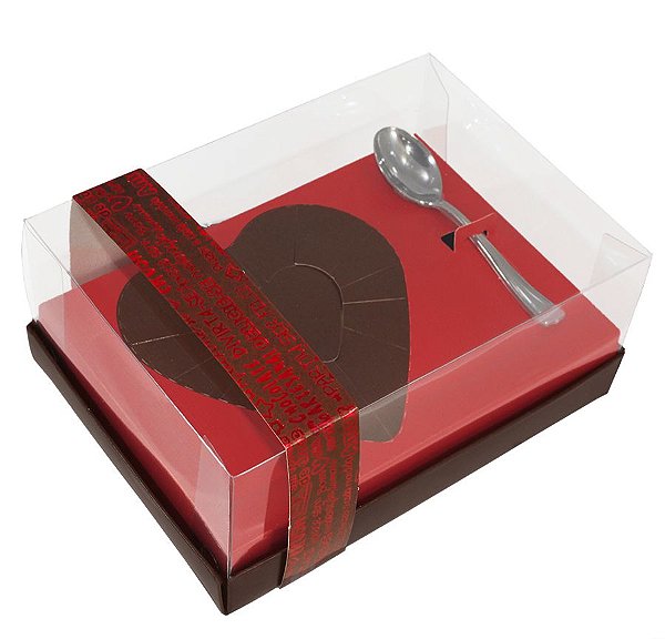 Caixa Coração de Colher 500g - Classic Red Love Cód 1404 - 05 unidades - Ideia Embalagens - Rizzo Embalagens