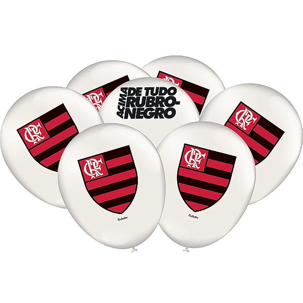 Balão Festa Flamengo - 25 unidades - Festcolor Festas - Rizzo Embalagens
