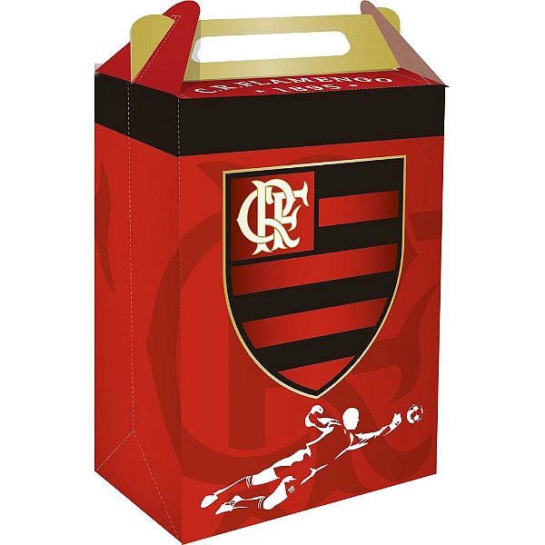 Caixa Surpresa - Emblema Flamengo - 9x5x13cm - 8 unidades - Festcolor - Rizzo