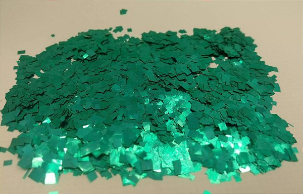 Confete Verde Metalizado Quadrado para Balão 25g - Estilo e Festas Rizzo Festas
