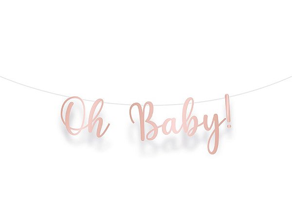 Faixa Decorativa Metalizada Rose Gold- Festa OH Baby Girl - 01 unidade - Cromus - Rizzo Festas