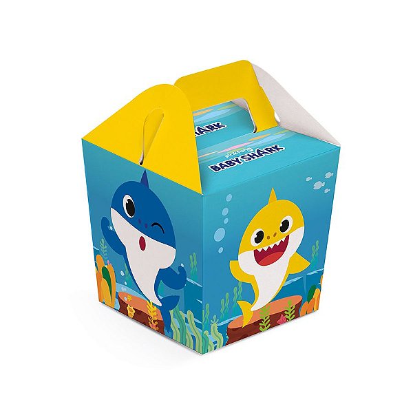 Caixa Sushi - Festa Baby Shark - 08 unidades - Cromus - Rizzo Festas
