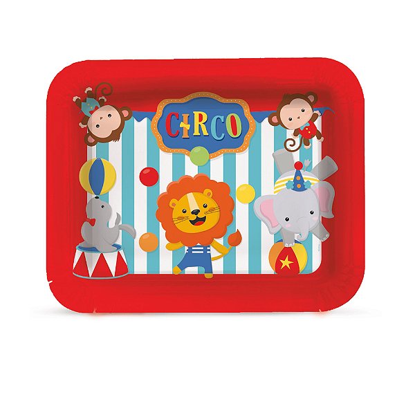 Bandeja Laminada R5 - Festa Circo 2 - 01 unidade - Cromus - Rizzo Festas
