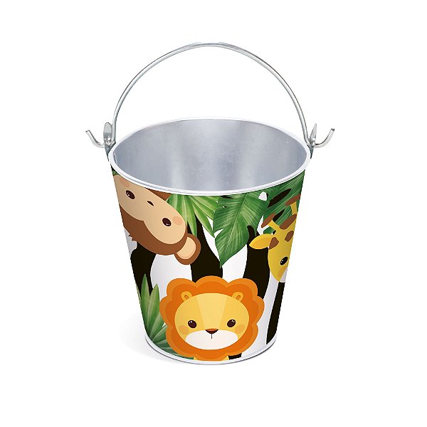 Baldinho de Metal Festa Safari 2 - 01 unidade - Rizzo Festas