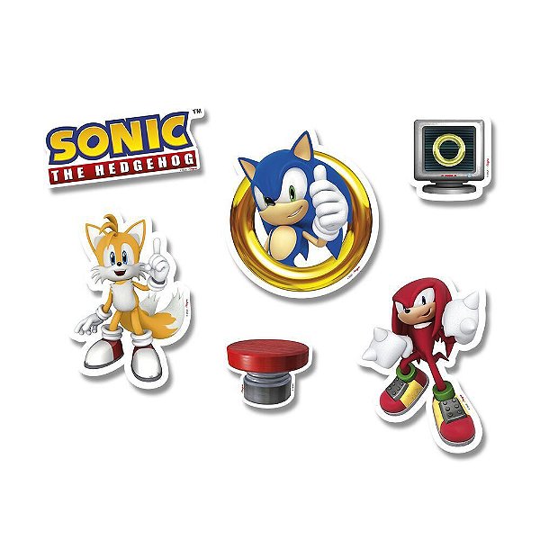 Mini Personagens Decorativos Sonic - 50 Unidades - Regina Festas - Rizzo Festas