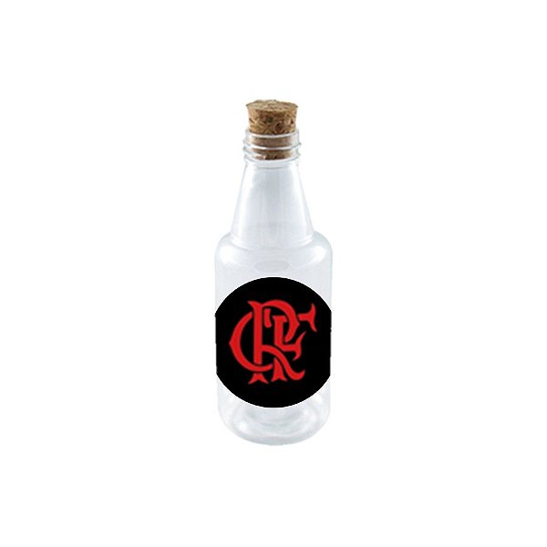 Garrafinha de Plastico 50ml com Tampa Rolha - Festa Flamengo - 10 Unidades - Rizzo Embalagens