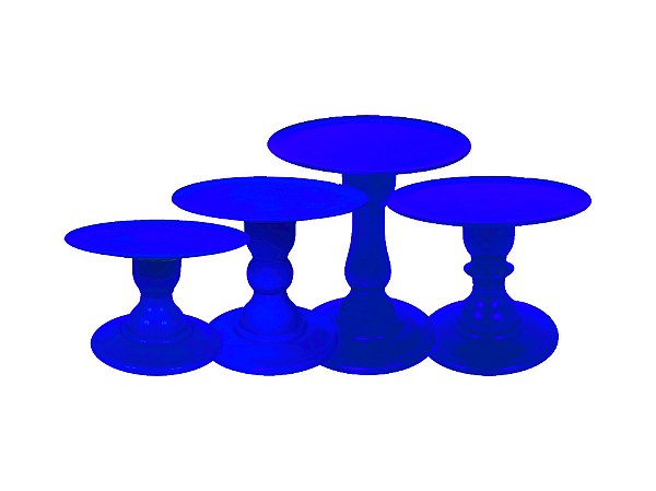 Boleira Mosaico - Liso - Azul Bic - Tamanhos  P, M, G e GG - 01 Unidade - Só Boleiras - Rizzo Festas