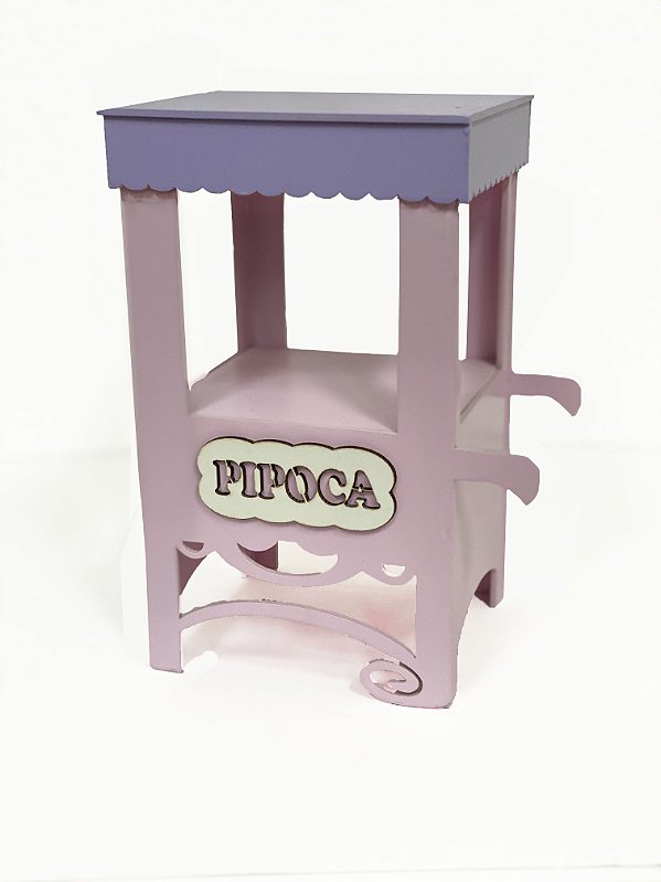 R25 - Carrinho de Pipoca de Circo Rosa - 01 Unidade - Mara Moveis - Rizzo Embalagens