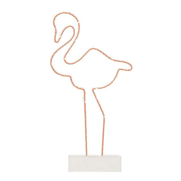 Flamingo Aramado Luminoso - 01 Unidade - Artegift - Rizzo Decorações