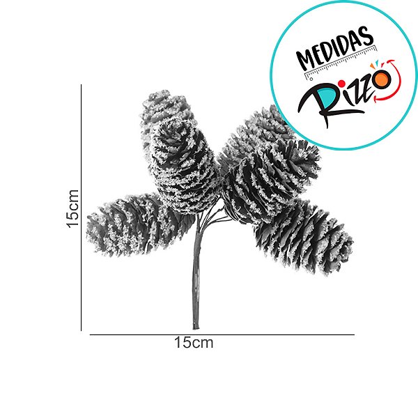 Pick Decorativo - Pinhas - 15cm - 1 unidade - Cromus - Rizzo