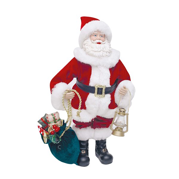 Noel Decorativo com Lanterna 28cm - 01 unidade - Cromus Natal - Rizzo Embalagens
