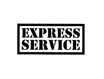 Carimbo Artesanal Express Service - M - 6,0x2,7cm - Cod.RI-046 - Rizzo Embalagens
