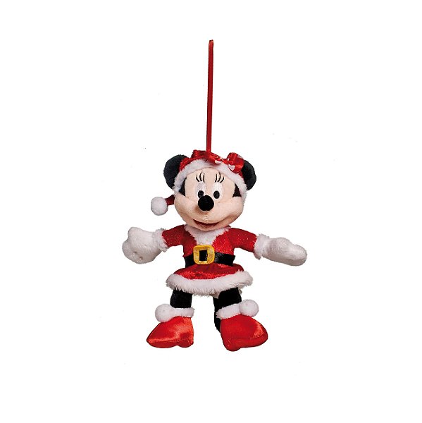 Minnie de Pelúcia Roupa Vermelha 15cm - 01 unidade - Natal Disney - Cromus Natal - Rizzo Embalagens