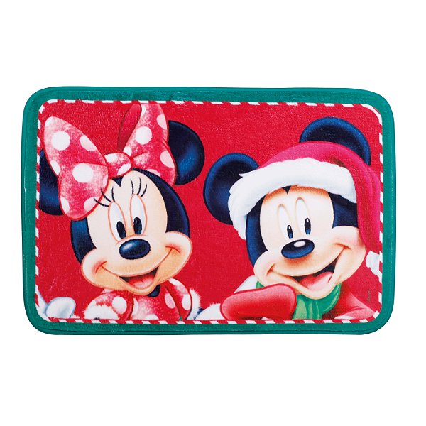 Tapete Mickey e Minnie - 01 unidade Natal Disney - Cromus Natal - Rizzo Embalagens