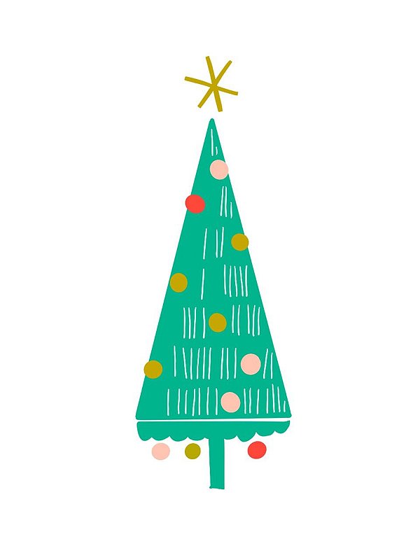 Estampa para Moldura - Árvore de Natal - 01 unidade - Rizzo Embalagens e Festas