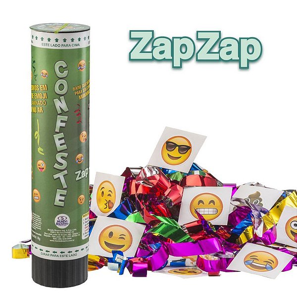 Lança Confete Confeste Kids Adesivos Zap-Zap - 15 cm - Mundo Bizarro​