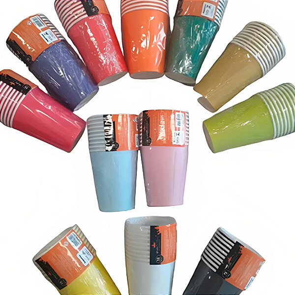 Copo Papel Liso Biodegradável - 10 un - 270 ml - Silver Festas