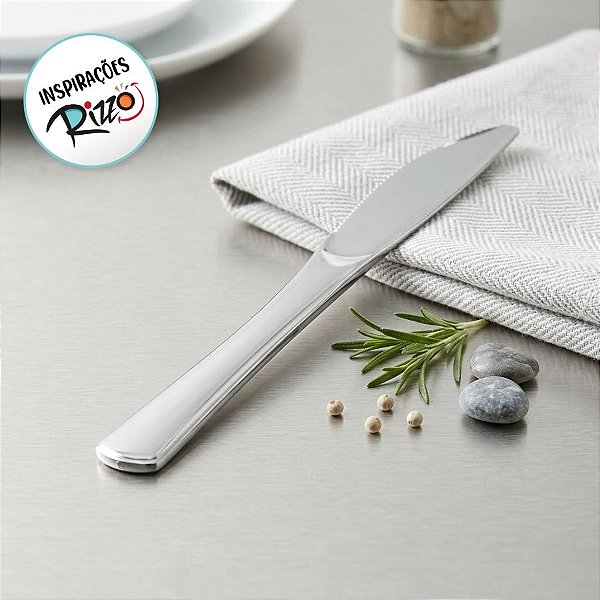 Faca Refeição Premium Prata - 10 unidades - Rizzo