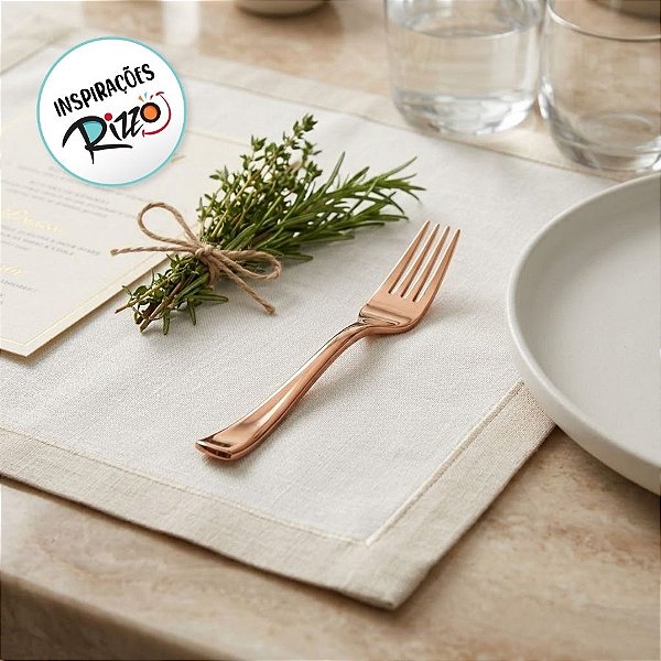Garfo Refeição Premium Rose - 8 unidades - Rizzo