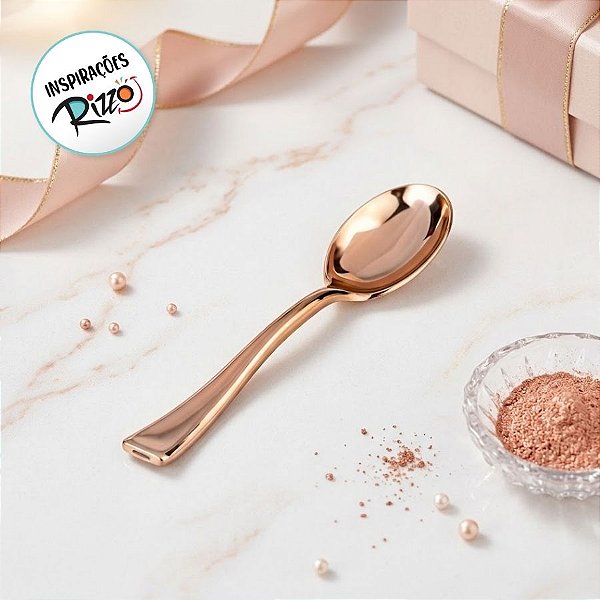 Mini Colher Premium Rose - 10cm - 20 unidades - Rizzo