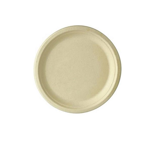 Prato Papel Biodegradável em Bagaço de Cana - 10 unidades - 18 cm - Rizzo