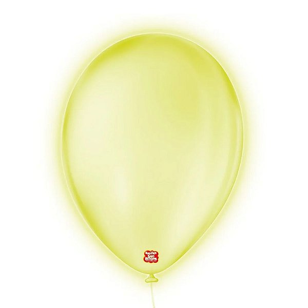 Balão de Festa Neon - Amarelo - 25 Unidades - São Roque - Rizzo Embalagens
