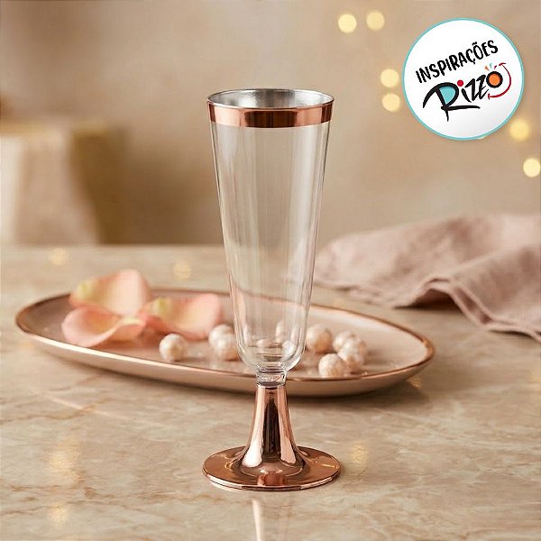 Taça para Champagne Rose - 4 unidades - 210 ml - Rizzo