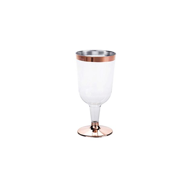 Taça para Vinho Rose - 4 un - 210 ml - Silver Festas