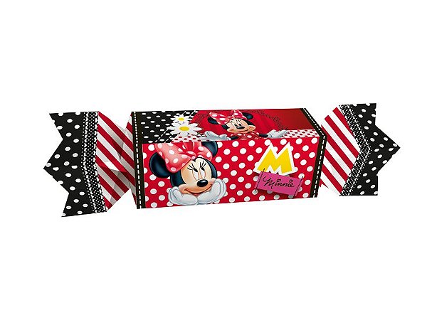 Caixa Pequena Bala Festa Minnie - 22,5x3,7cm - 08 unidades - Regina - Rizzo Embalagens